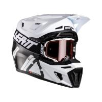 Leatt Мотошлем 9.5 Carbon-White + очки Velocity 6.5 V26 в Москве